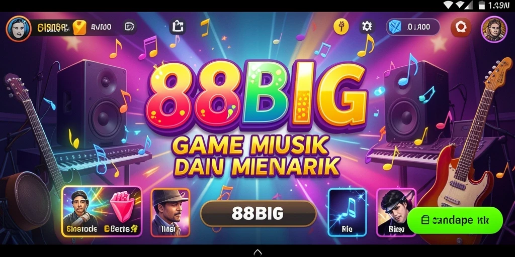 Tampilan gameplay seru dengan musik yang beragam di 88BIG.