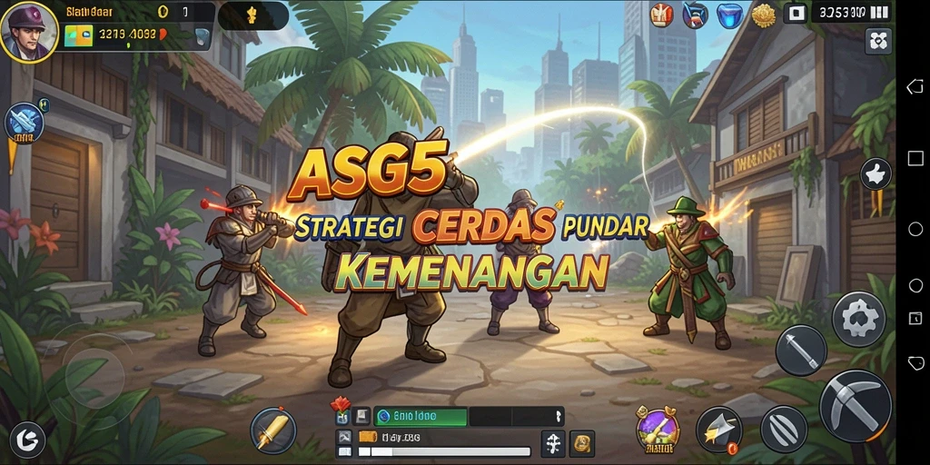Tampilan gameplay mendebarkan dari ASG55 yang penuh tantangan strategi.