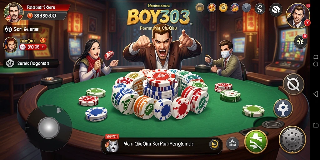 Tampilan utama gameplay QiuQiu BOY303 yang menarik dan seru.