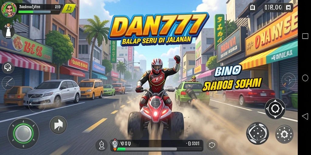 Tampilan gameplay Racing yang mendebarkan dan penuh aksi.