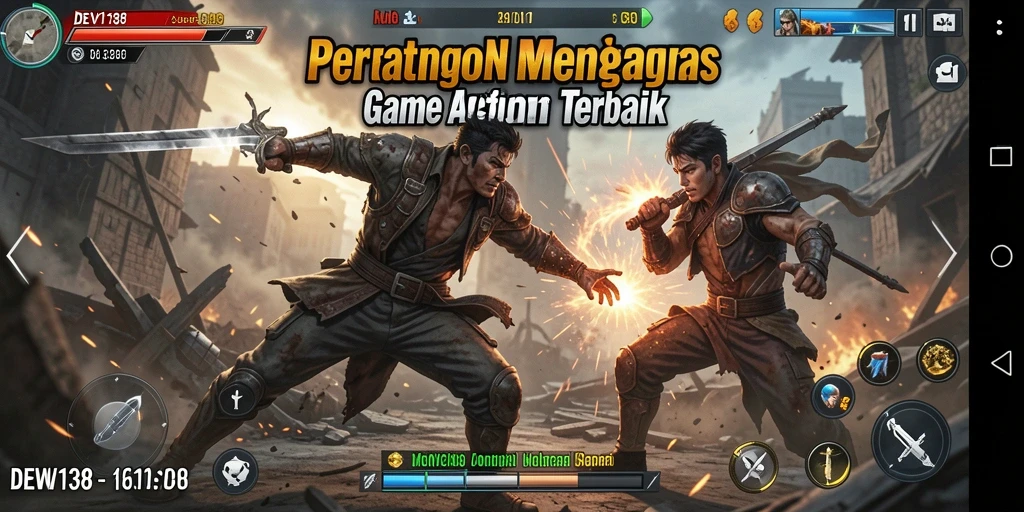 Tangkapan layar gameplay DEWI138 yang penuh aksi dan pertarungan seru.