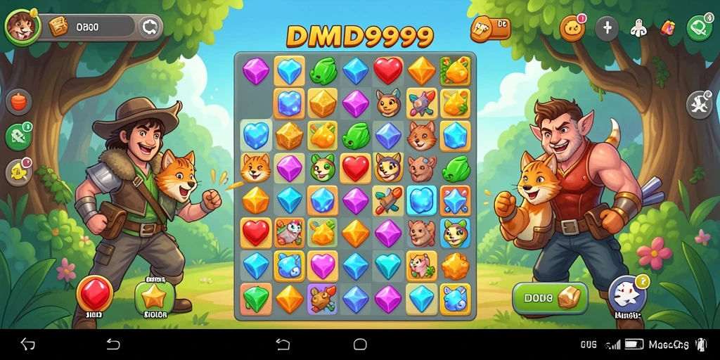 Tampilan gameplay DMD999 yang seru dalam kategori Match-3.