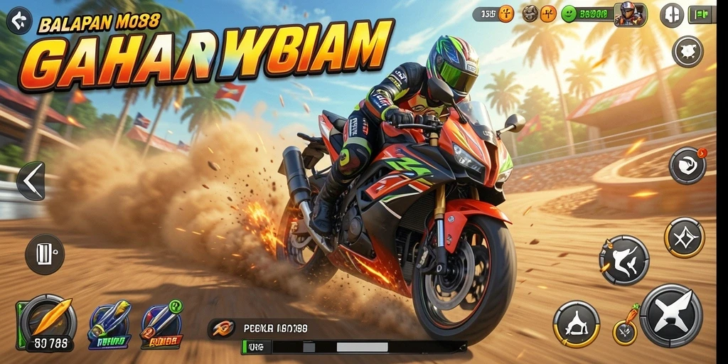 Tampilan seru balapan motor di GAHAR188.