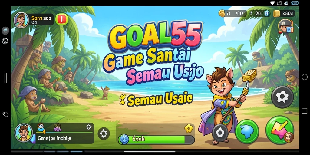 Tampilan gameplay GOAL55 yang seru dan penuh warna.