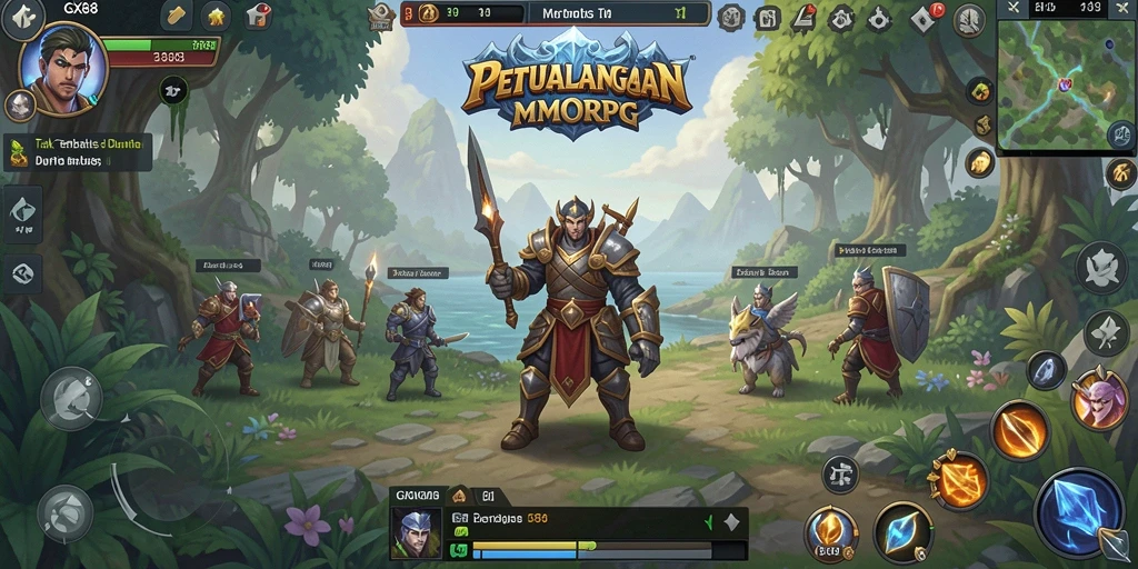Tangkapan layar utama GX88 menampilkan aksi pertarungan tak terlupakan dalam dunia MMORPG.