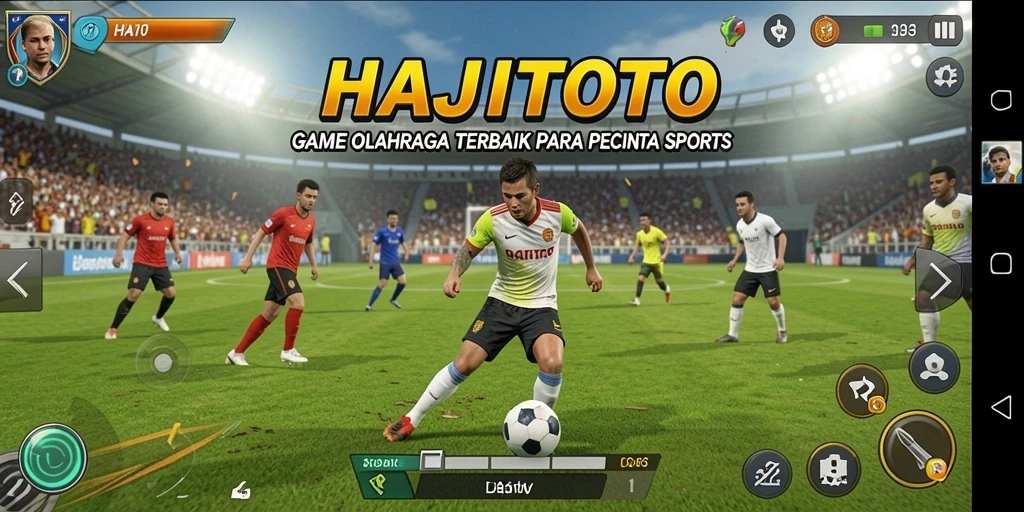 Screenshot gameplay <strong>HAJITOTO</strong> menampilkan aksi seru pertandingan olahraga.