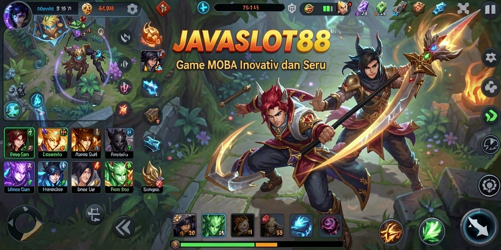Tangkapan layar menampilkan aksi seru dalam gameplay MOBA.