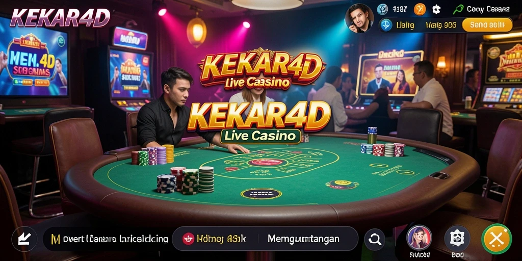 Tampilan gameplay Live Casino yang seru dan interaktif di KEKAR4D.