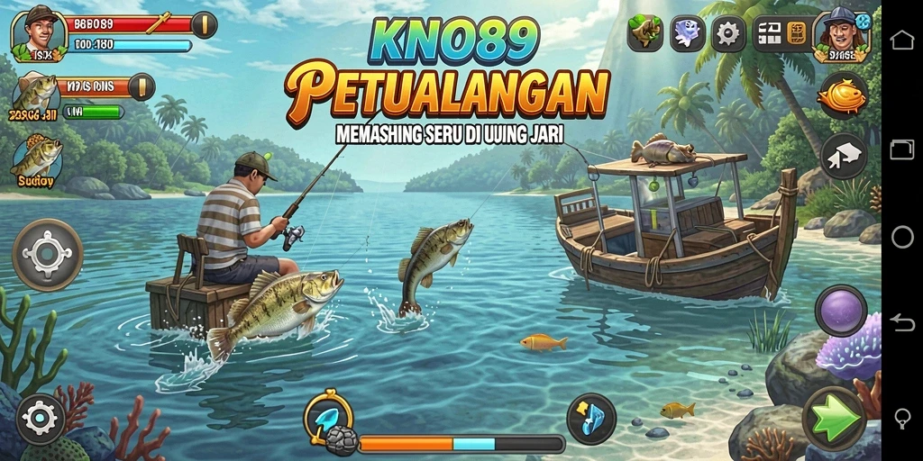 Tampilan gameplay KNO89 dengan pengalaman memancing yang seru.