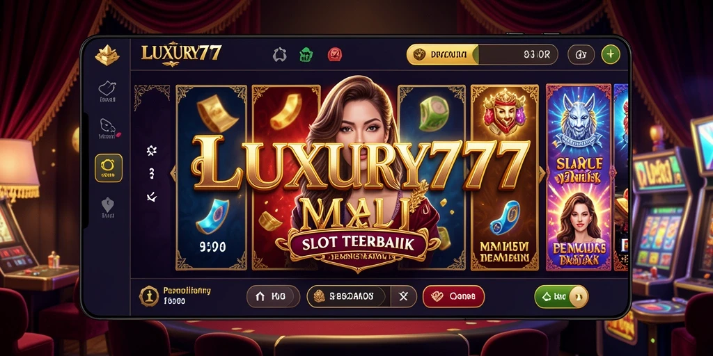 Tampilan menarik dari gameplay LUXURY777 dengan simbol dan fitur bonus.