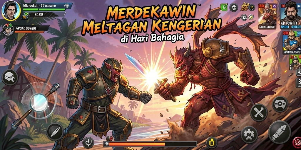 Gambaran menakutkan dari gameplay <strong>MERDEKAWIN</strong> yang mencekam dan penuh ketegangan.