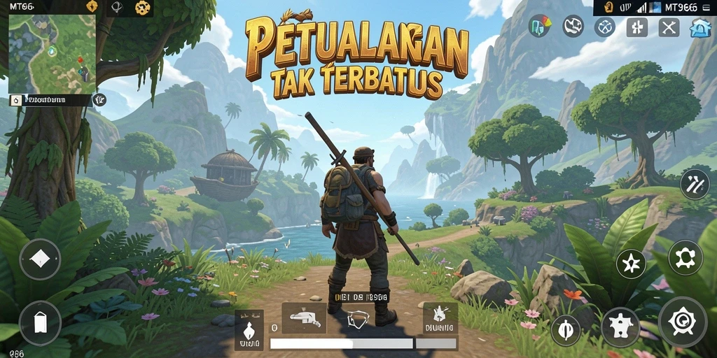 Tampilan gameplay yang menakjubkan di dunia terbuka.