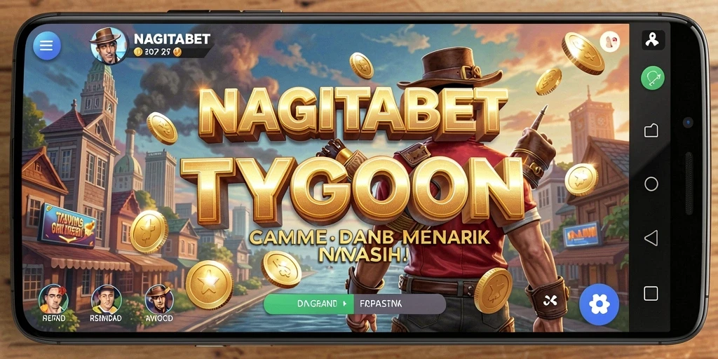 Tampilan gameplay NAGITABET yang menggambarkan aktivitas manajerial di dunia Tycoon.