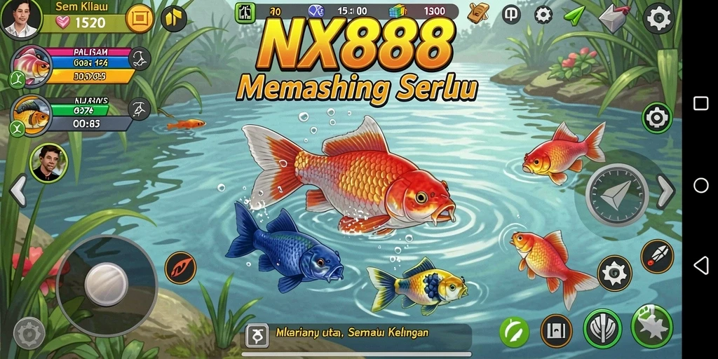 Screenshot gameplay NX888 menampilkan pengalaman memancing yang mendebarkan dan realistis.