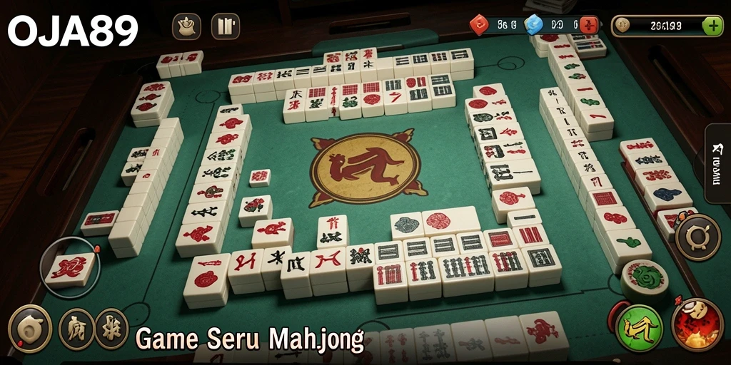Screenshot OJA89 menampilkan gameplay Mahjong yang seru dan intuitif.