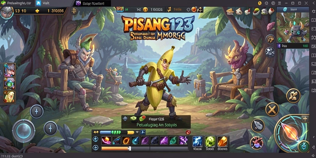 Screenshot PISANG123 menampilkan aksi seru dalam gameplay MMORPG.
