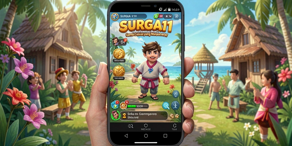 Screenshot SURGA11 menampilkan gameplay yang menarik dan penuh warna.