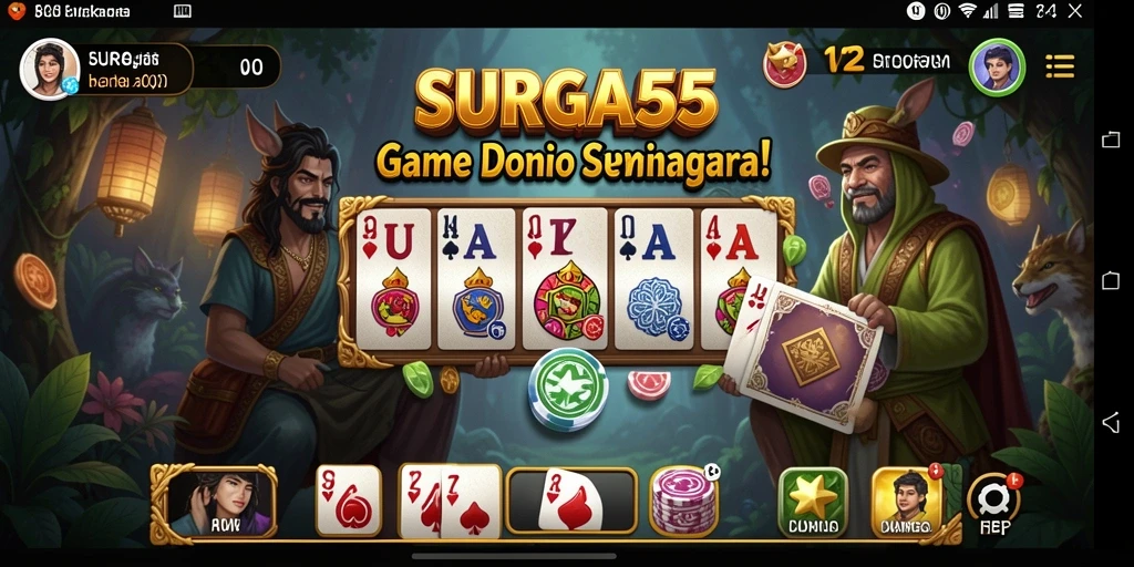 Tampilan gameplay seru dalam SURGA55 dengan aksi Domino yang mengasyikkan.