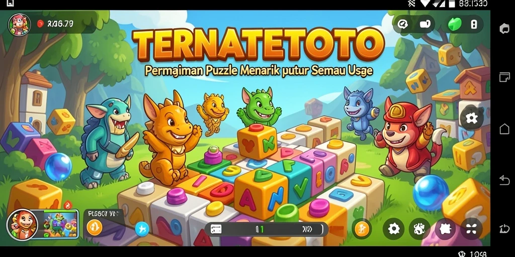 Screenshot gameplay TERNATETOTO yang menampilkan tantangan puzzle.