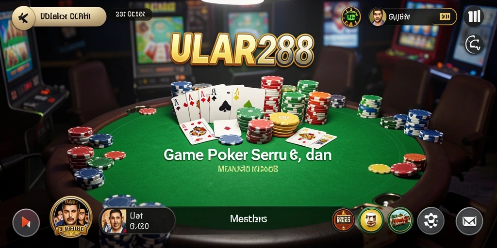 Tampilan menarik dari gameplay Poker di ULAR288.