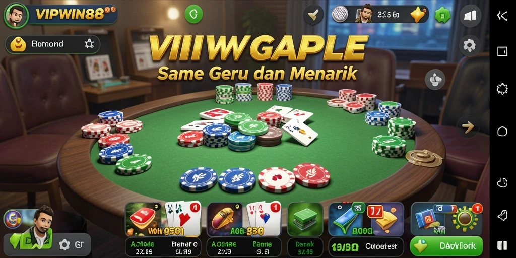 Gameplay seru dari VIPWIN88 yang menyajikan Gaple dengan grafis menarik.