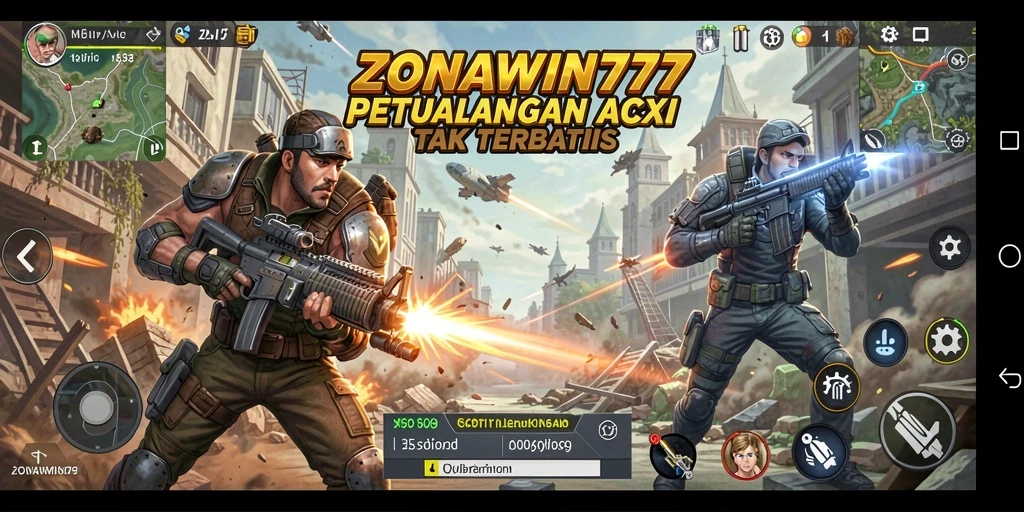 Tampilan aksi seru dalam ZONAWIN777 saat berlawan.
